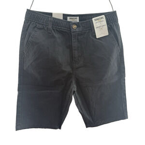 Levi Strauss Signature Boys Black Uniform Shorts Size Large 9" Inseam W/tag READ